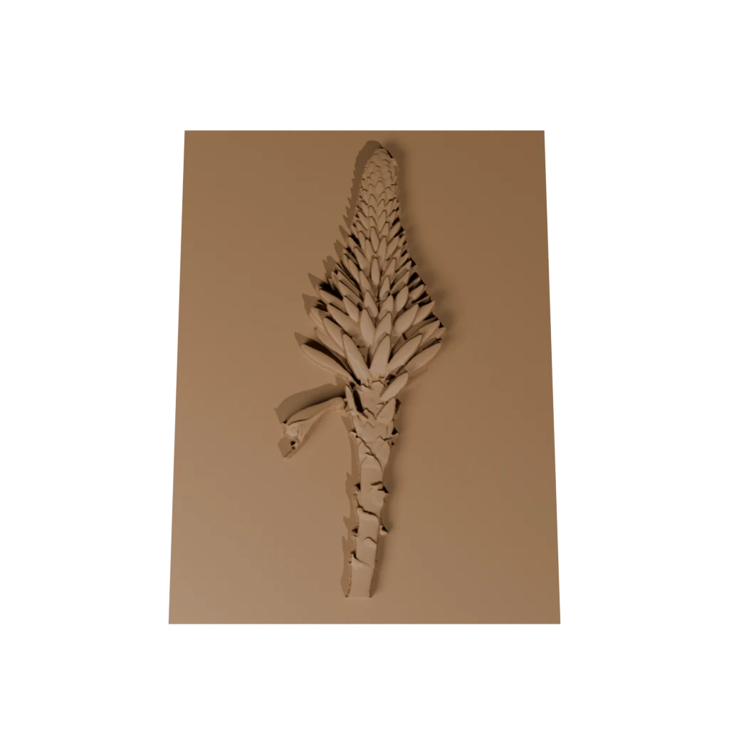 Aloe Flower — relief